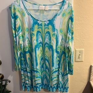 Chico’s printed tunic size 3/XL